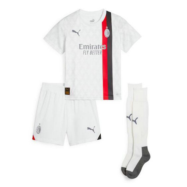 Camiseta AC Milan Ninos Segunda Equipacion 2024 con calcetines
