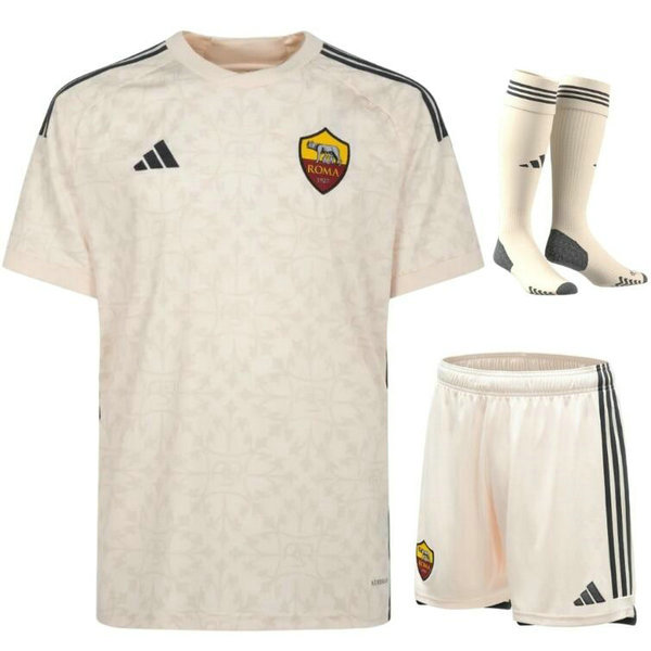 Camiseta As Roma Ninos Segunda Equipacion 2024 con calcetines