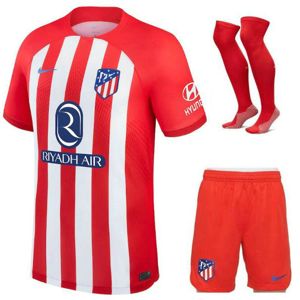 Camiseta Atletico de Madrid Ninos Primera Equipacion 2024 con calcetines