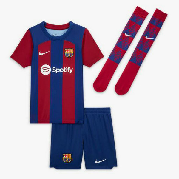 Camiseta Barcelona Ninos Primera Equipacion 2024 con calcetines