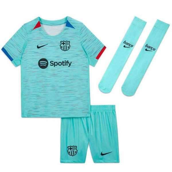 Camiseta Barcelona Ninos Tercera Equipacion 2024 con calcetines