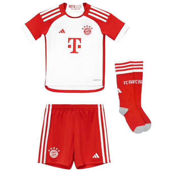 Camiseta Bayern Munich Ninos Primera Equipacion 2024 con calcetines