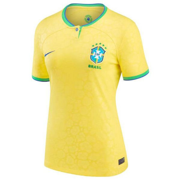 Camiseta Brasil Mujer Primera Equipacion Copa Mundial 2022