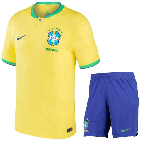 Camiseta Brasil Ninos Primera Equipacion Copa Mundial 2022