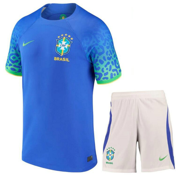 Camiseta Brasil Ninos Segunda Equipacion Copa Mundial 2022