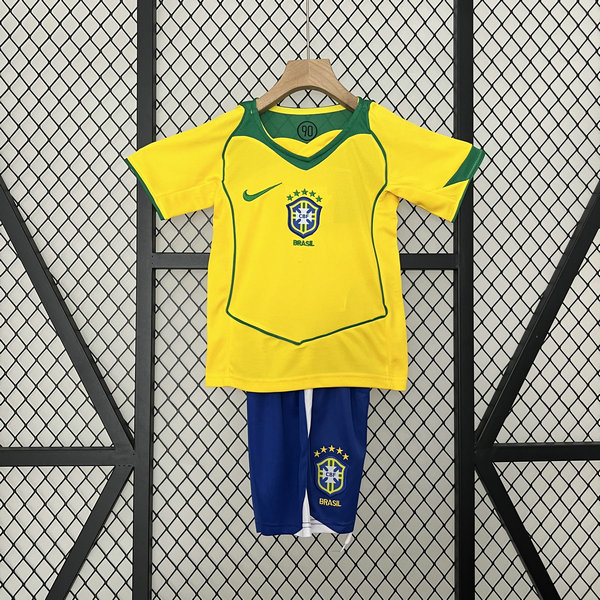 Camiseta Brasil Ninos retro Primera 2004
