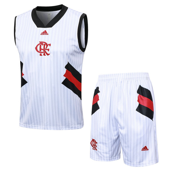 Camiseta Chaleco Flamengo Blanco-01 2023-2024