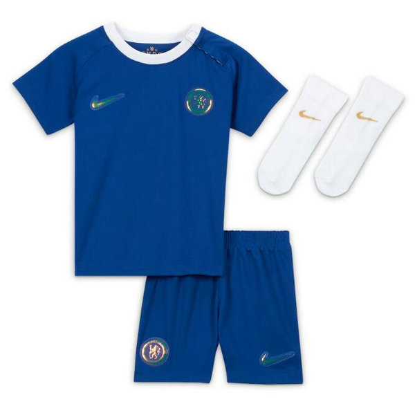 Camiseta Chelsea Ninos Primera Equipacion 2024 con calcetines