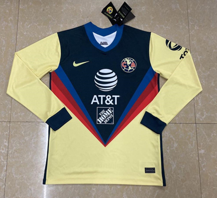 Camiseta Club America Manga Larga Primera Equipacion 2020-2021