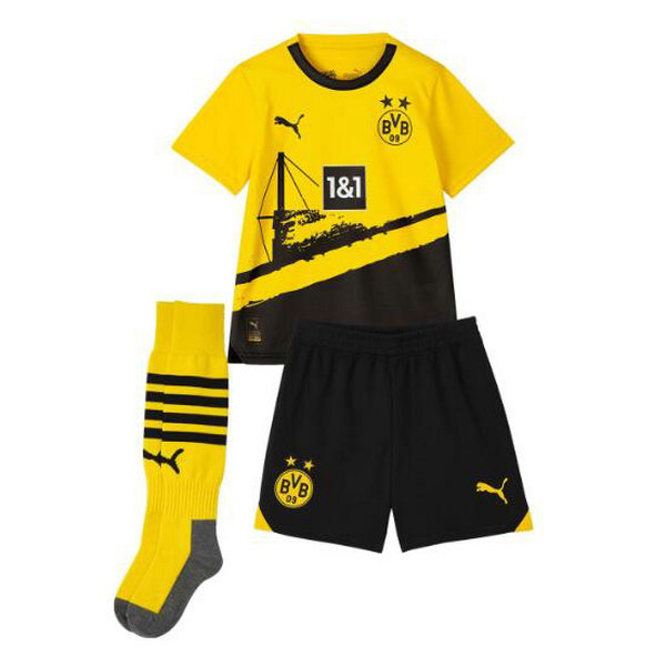 Camiseta Dortmund Ninos Primera Equipacion 2024 con calcetines