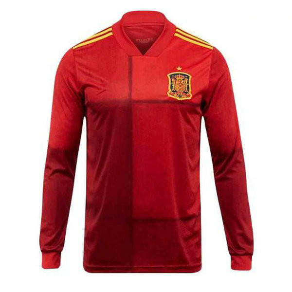 Camiseta Espana Manga Larga Primera Equipacion Euro 2020
