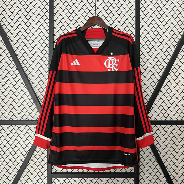 Camiseta Flamengo Manga Larga Primera Equipacion 2024-2025