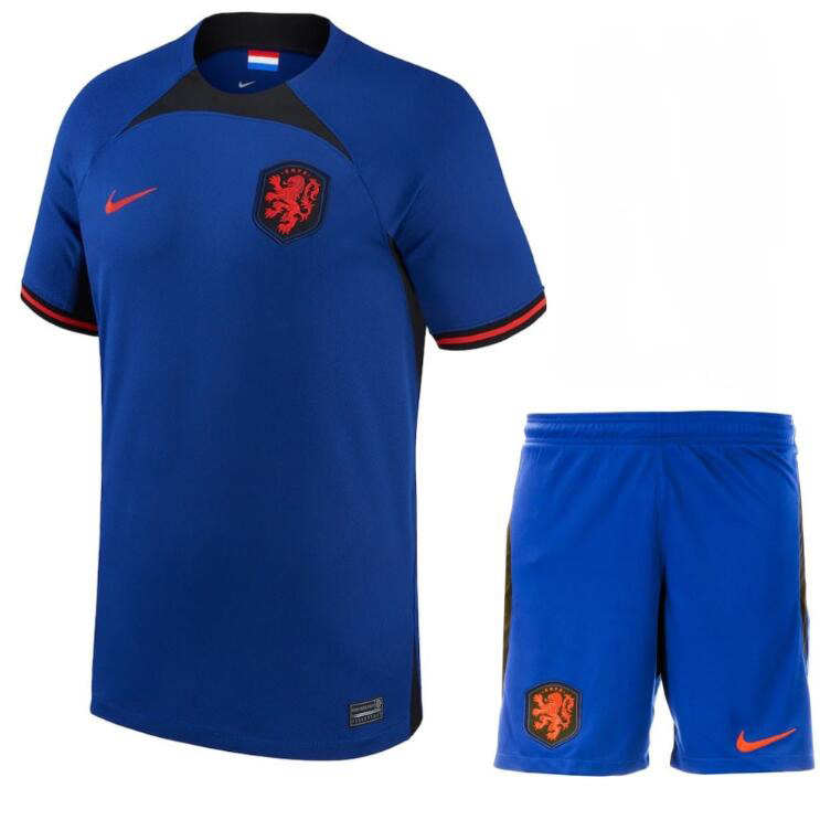 Camiseta Holanda Ninos Segunda Equipacion Copa Mundial 2022