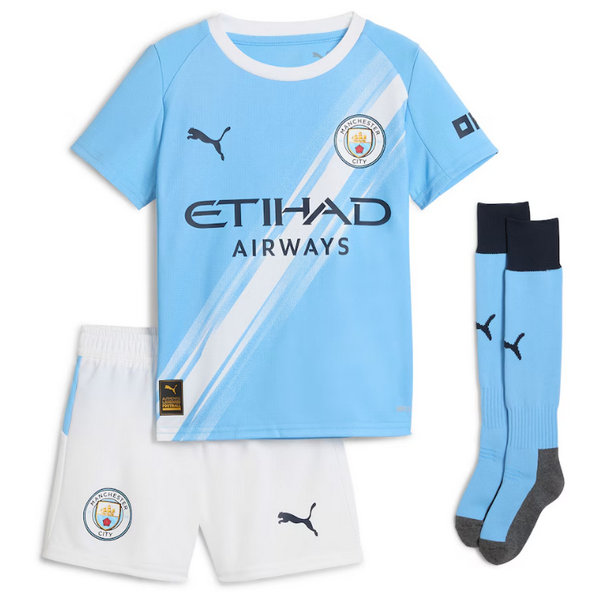 Camiseta Manchester City Ninos Primera Equipacion 2026 con calcetines