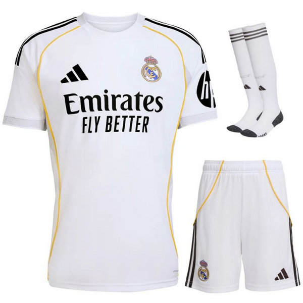 Camiseta Real Madrid Ninos Primera Equipacion 2026 con calcetines